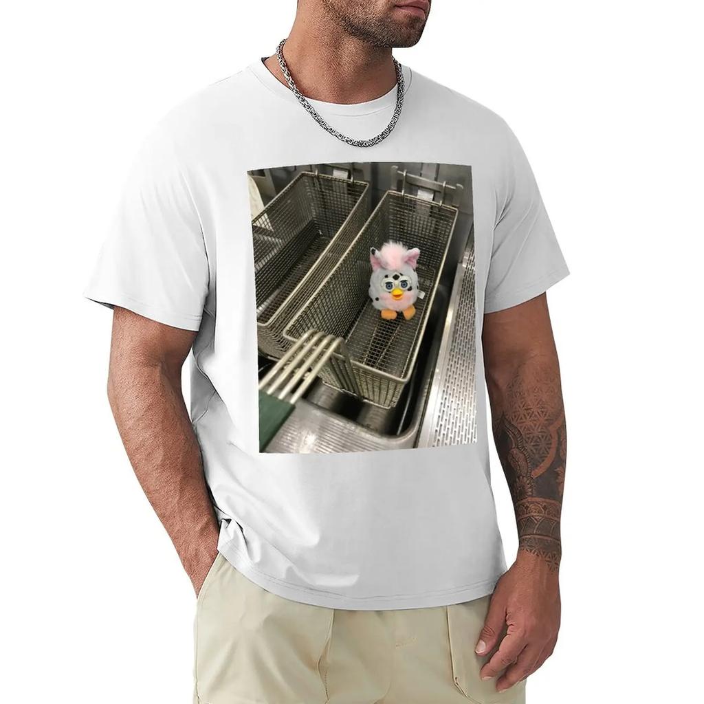 aesthetic clothes sports fan tshirts sweat shirtsmen Furby in fryer basket TShirt funny t shirt cat shirts