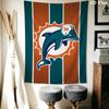 Miami Dolphins Wandteppich Ästhetisches Wandbehang Gedruckter Stoffdecke Dekorative Wandteppiche für Schlafzimmer Wohnzimmer Heimdekoration