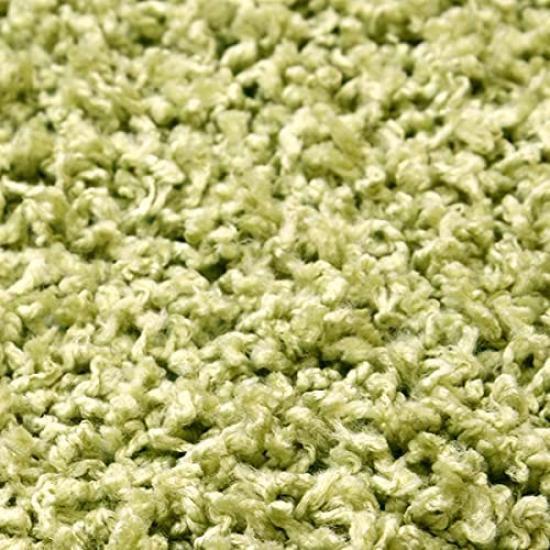 Tsujikawa Sangyo Soft Shaggy Rug Carpet Made in Japan Rug Shaggy Green 190 x 190cm 2 Tatami