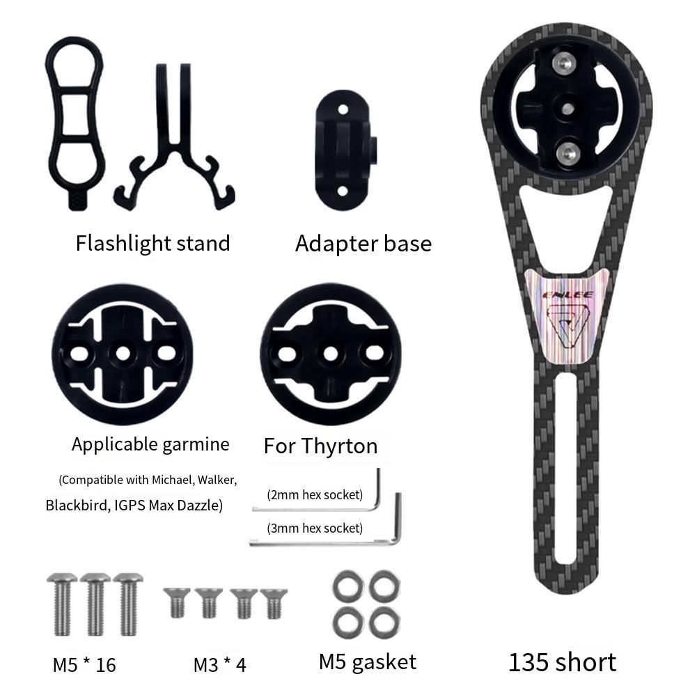 Bike Stopwatch Speedometer Mount Holder Carbon Fiber Road Bike Computer Extended Mount Bicycle Code Table Rack for Garmin Gopro