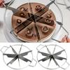 Stainless Steel Cake Divider 6/7/8 Divisions Pizza Cutter Cheesecake Slicer Round Pastry Cheese Pizza Cutting Press Machine Tool