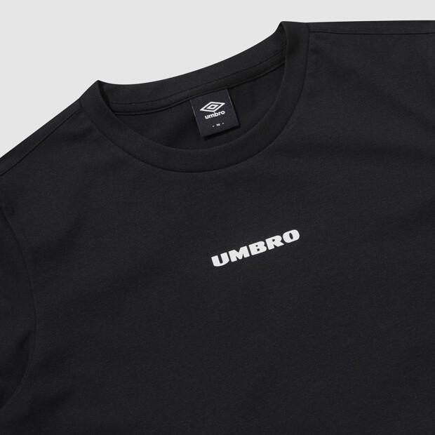 UMBRO [Quick-Dry] Fresh Women'S Lettering Crop Short Sleeve T-Shirt Black Ur122Srs11