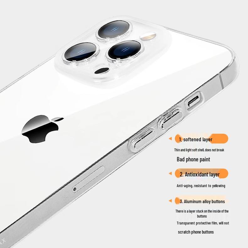 Bayer Ultra-Thin Soft Shell Case for iPhone 16 Pro Max with Precision Metal Button Cutouts