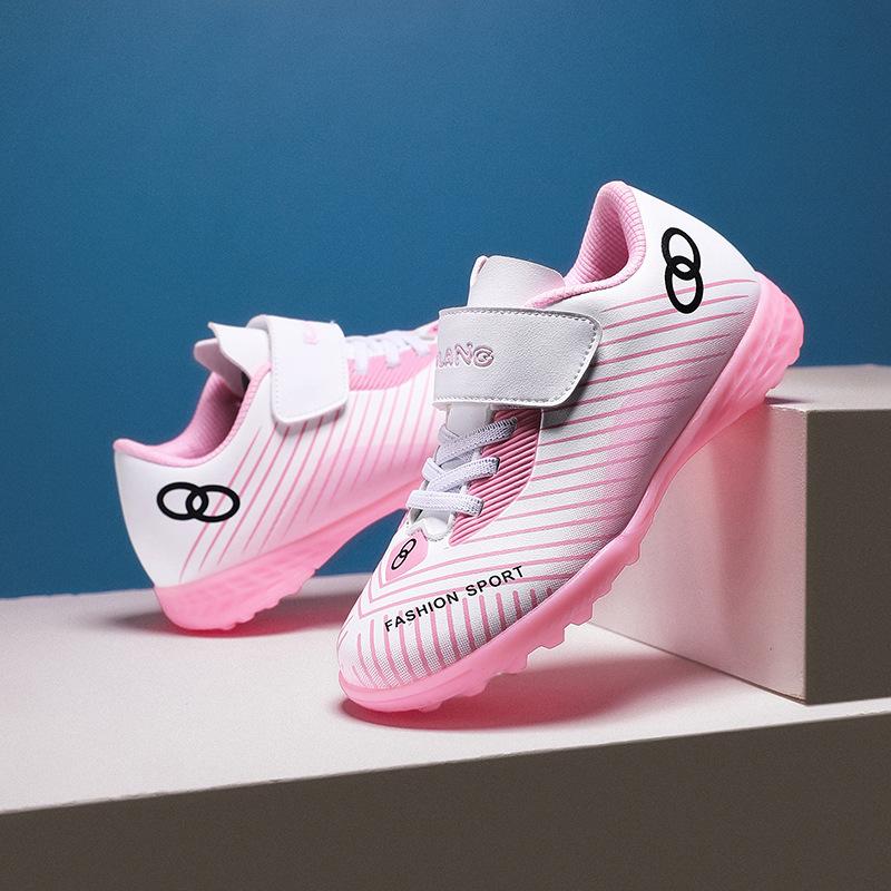 Student Football Shoes Men's Small Free Sports Shoes Spikes Children's Training Laces Women's Game Children's Velcro Crush