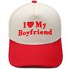 My Boyfriend Love Embroidery Truck Driver Baseball Cap Retro Color Matching Men's and Women's Casual Sun Hat