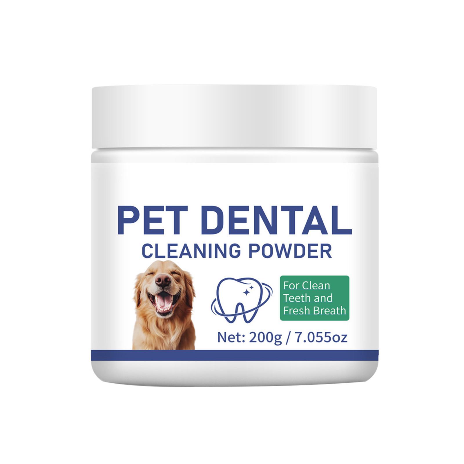 

Порошок для чистки зубов для домашних животных 200 г Инструмент для удаления зубного камня и пятен Кошки и собаки Чистка зубов и освежение дыхания One Size