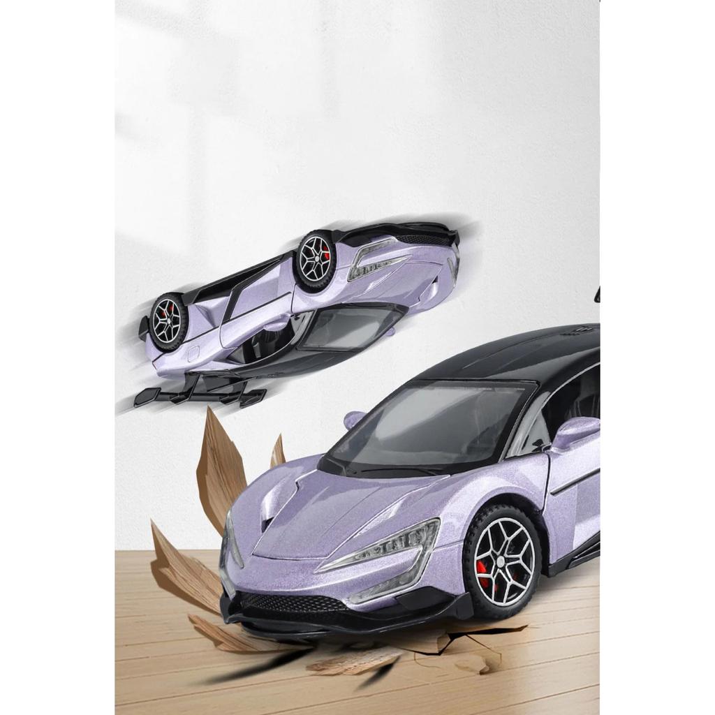 1/32 alloy die-cast BYD U9 sports car model simulation sound and light collection decorations children's toy car boys holiday gifts