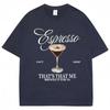 T-shirt Estetica Y2k Sabrina Carpenter Stampa Espresso Martini Cotone T-shirt Larga Casual Top Larghi Streetwear Unisex