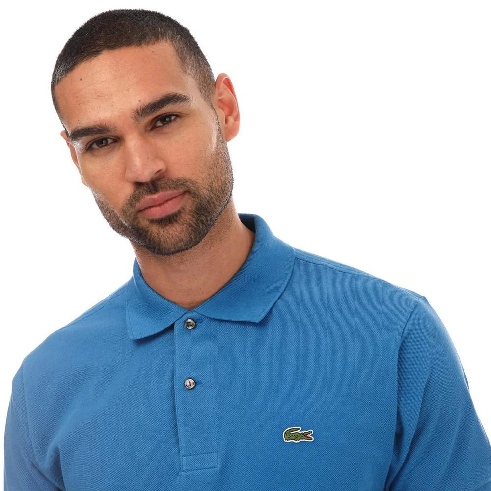 Lacoste Mens Ribbed Collar Short-Sleeved Polo Shirt