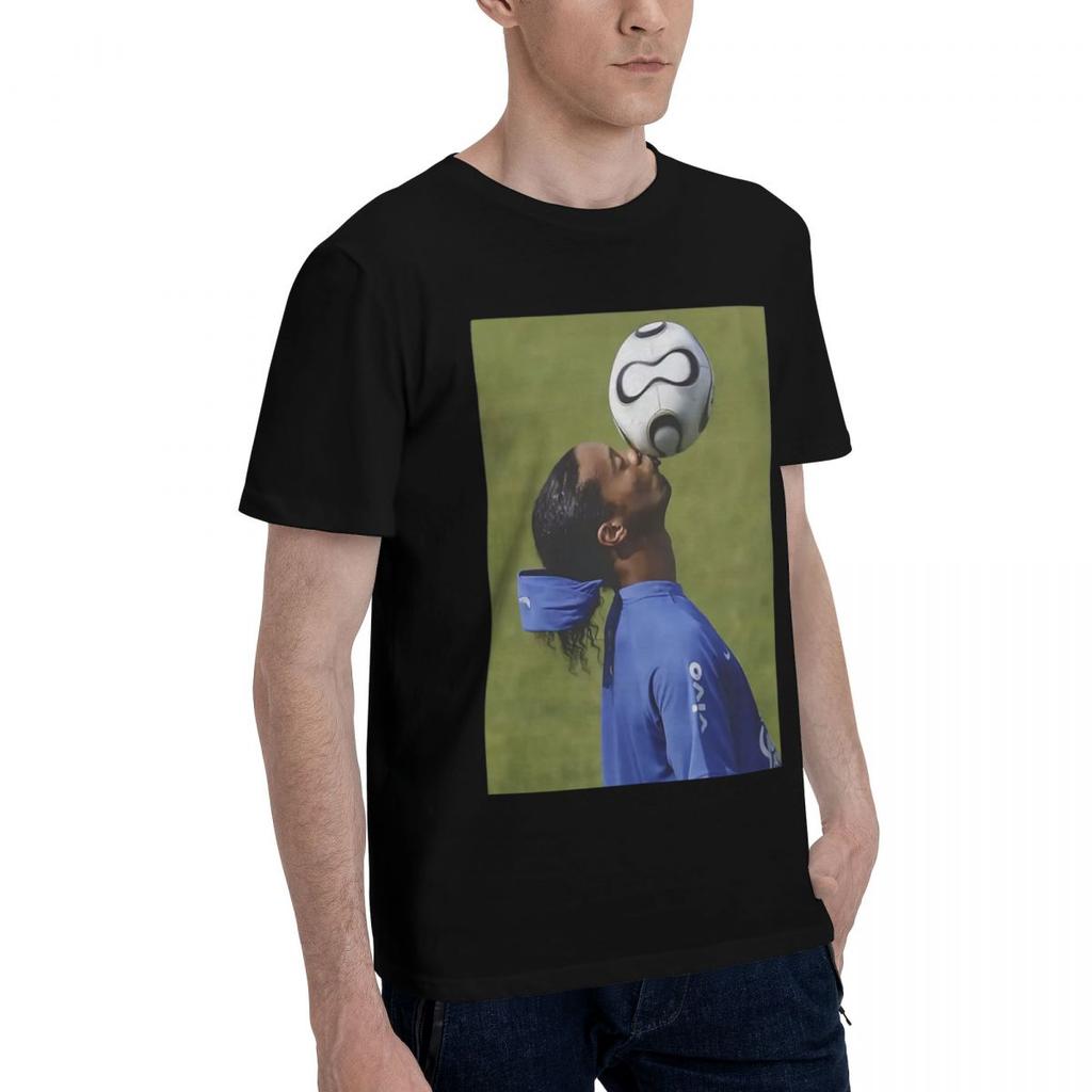 Ronaldinho 100 Cotton Casual Breathable Confortable Top Short Sleeve TShirt Tshirts Men