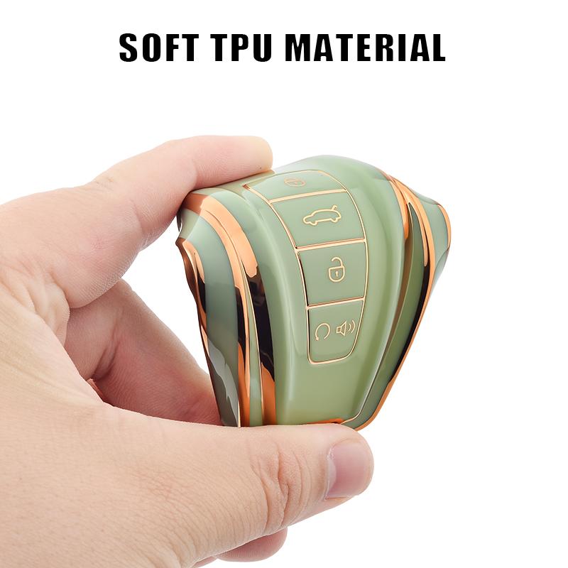 Soft TPU Car Key Case Fob Protector for Geely Coolray X6 X7 EX7 2024 Geometry C Emgrand UV GT GC9 Starray Accessories Keychain