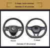 All-Season Diamond-Studded Leather Steering Wheel Cover - Universal Fit 37-38cm for Cars