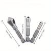 3pcs/Countersink Bit Set Deburring Drill Bits Tapper Hole Cutter Wood Wooden Metal Plastic Chamfer Set