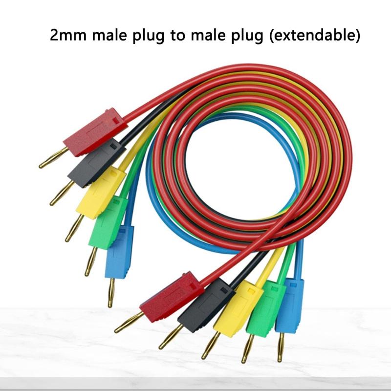 2mm Banana Plugs  Test Cord 24K Gold Plate Connector High Conductivity for Electronic Testing & Measurement Instrument
