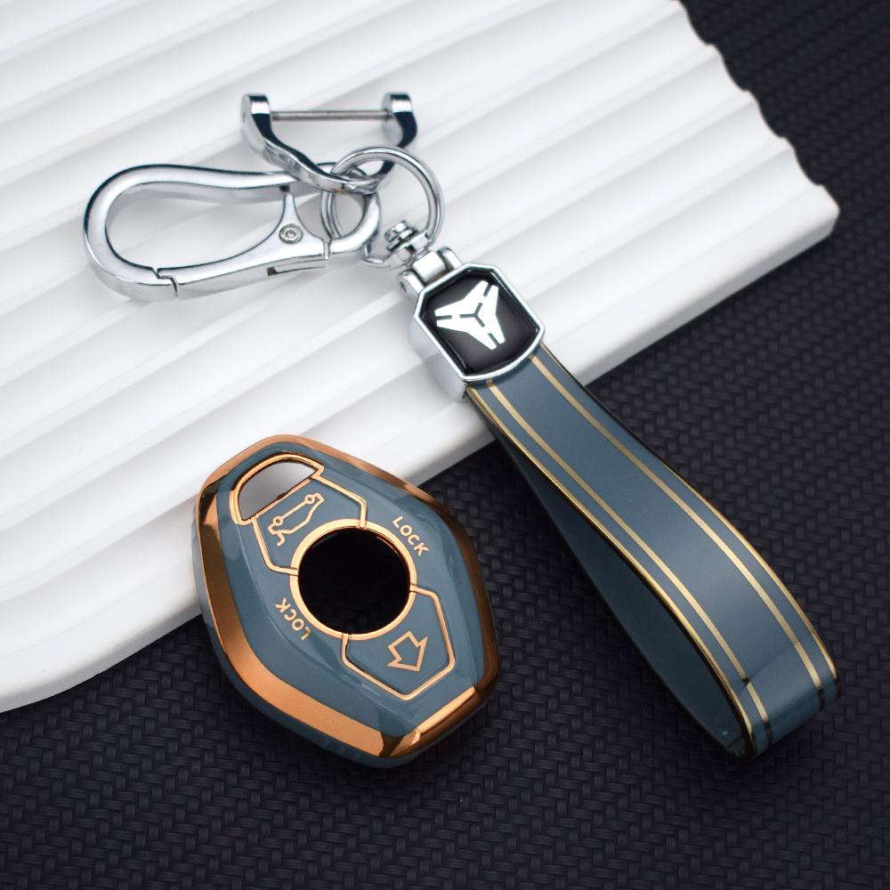 Auto Shell Fob Keyless Holder For BMW 7 Series X3 X5 Z3 Z4 3 5 E38 E39 E46 E83 M5 325i TPU Car Remota Key Cover Case Keychain