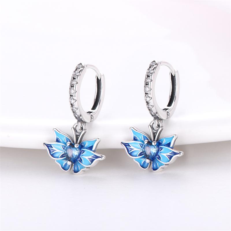 Damen Romantische 925 Silber Schneeflocke Stern Funkelnde Zirkonia Weihnachten Winter Ohrringe Passend für Hochzeitsfeier Exquisiter Schmuck