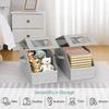 Collapsible Large Capacity Baseball Cap Storage Box with Lid Dustproof Zippered Hat Organizer Container for Multi Hat Storage