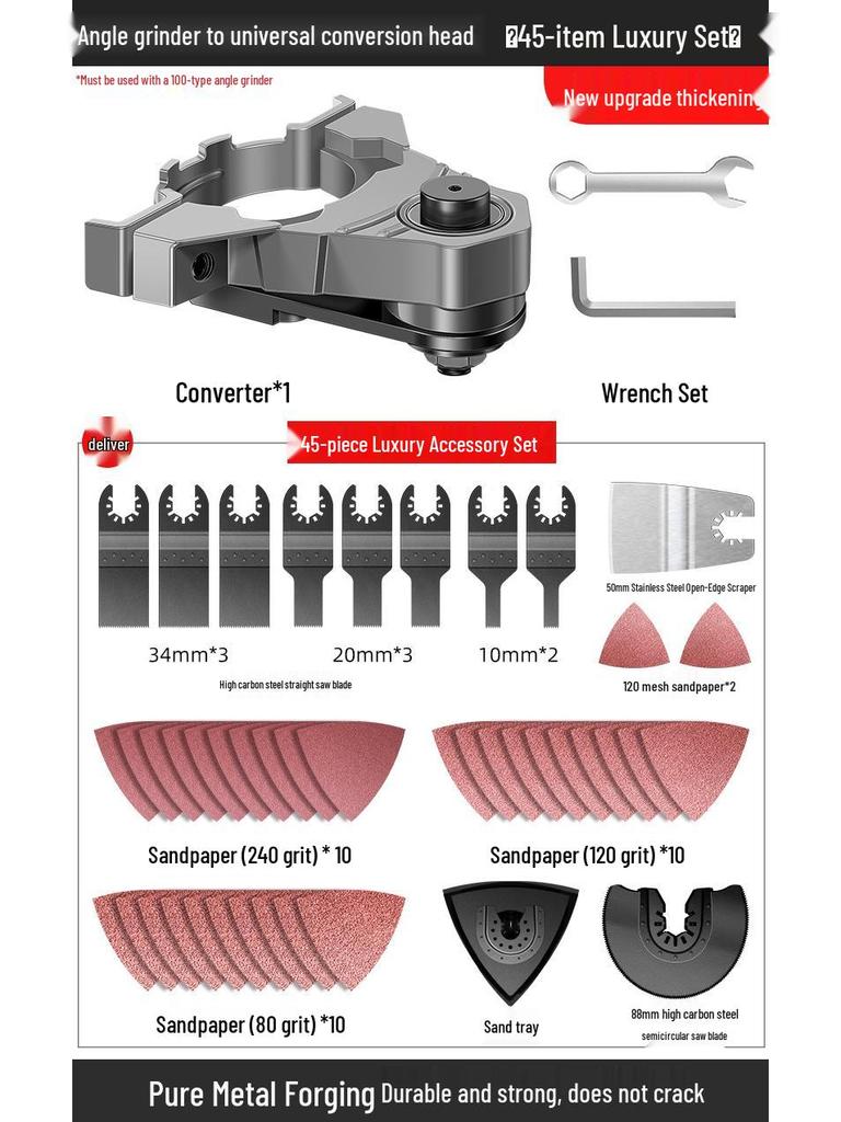 Universal Angle Grinder Adapter for Woodworking and Grooving