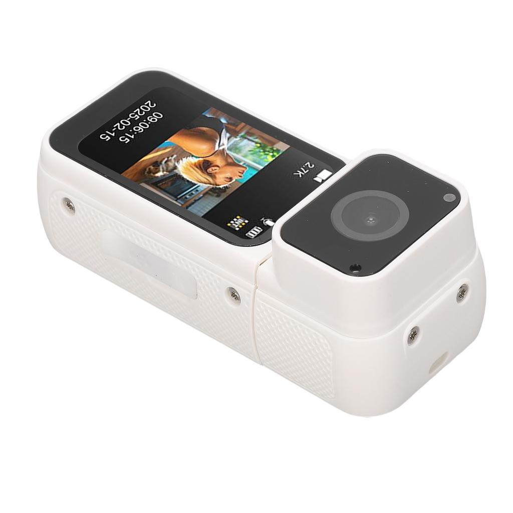 2.7K Thumb Action Camera Wearable Portable Camcorder with Magnetic Lanyard 180 Degree Rotation POV Recording for Work Travel Pet Walk