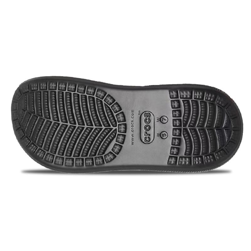 Crocs Classic Crush Soul Flame Flame Trendy Fashion Clogs Unisex Black