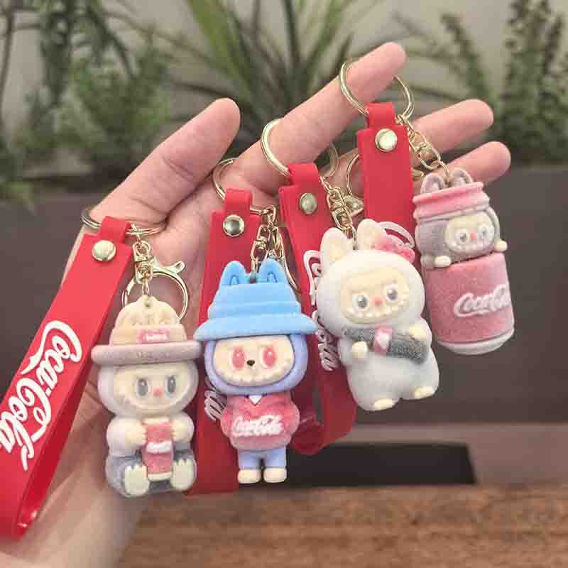 1PC Sheep Keychain Pendant Couple Car Bag Key Ring Pendant