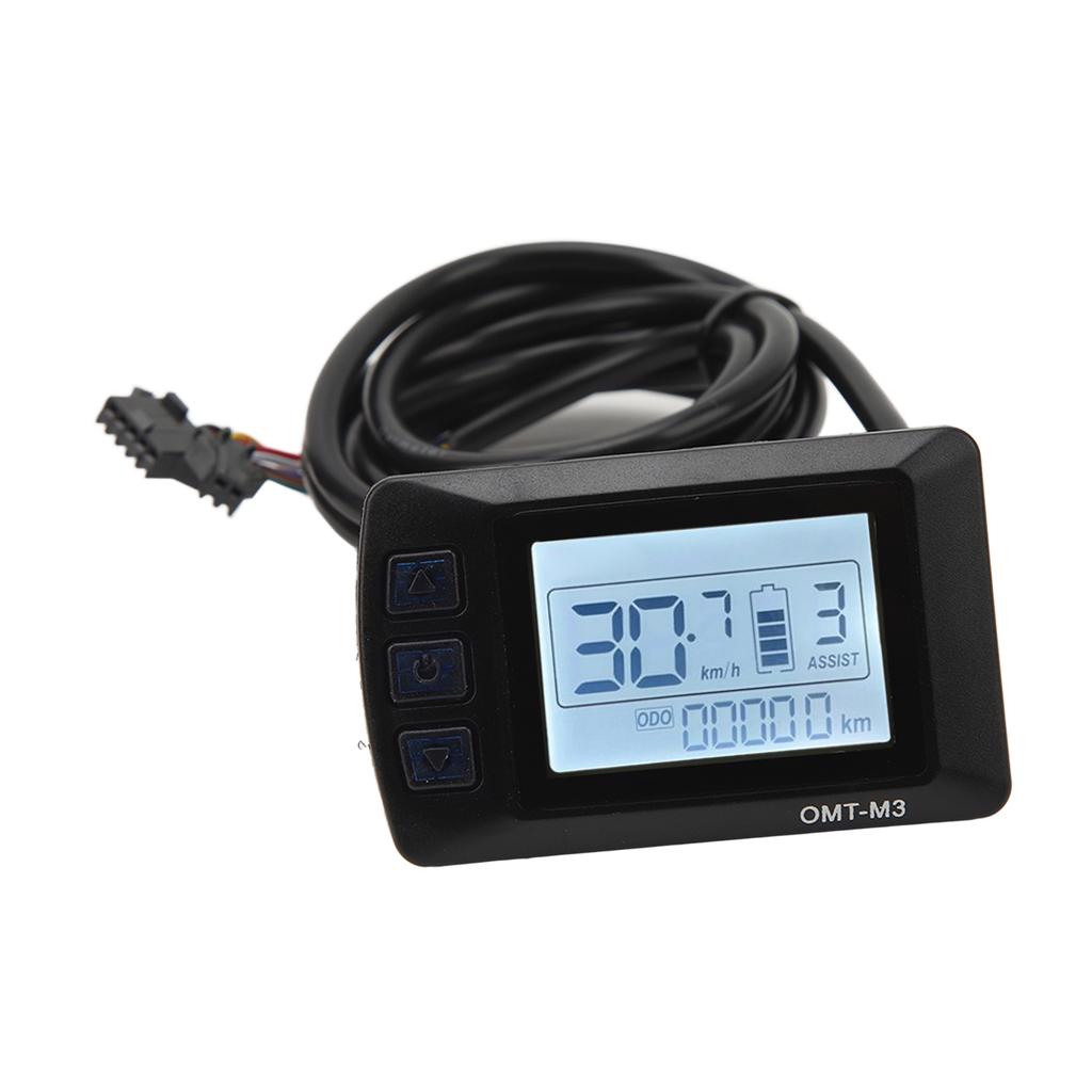 24V 36V 48V Vélo Électrique Écran LCD Panneau de Contrôle avec Connecteur SM Étanche LCD M3 Écran LCD de Trottinette Électrique