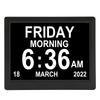 8.7inch Digital Day Calendar Clock Auto Dimming Large Display Medication Reminders Dementia