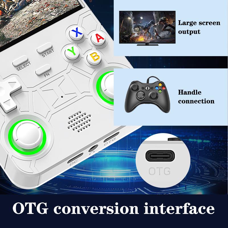 Retro R36 ultra Handheld Video Game Console 4.0 Inch IPS Screen 128GB Preloaded Games Portable Pocket Player Linux System