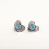 Natural Swiss Blue Topaz 925 Silver Stud Post Unique Wife Gift Earrings Jewelry EE-143-7
