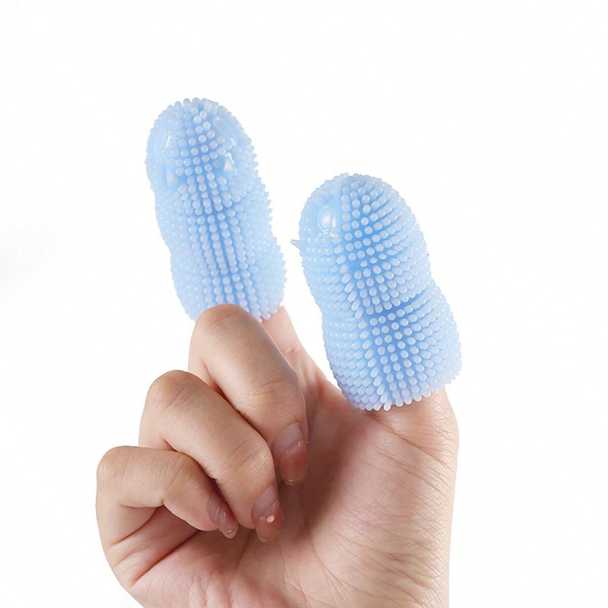 

2 шт. - Зубная щетка для собаки, набор для чистки зубов собаки на 360 градусов, зубная щетка для чистки зубов собаки, маленькая и большая зубная щетка для домашнего питомца M baby голубой