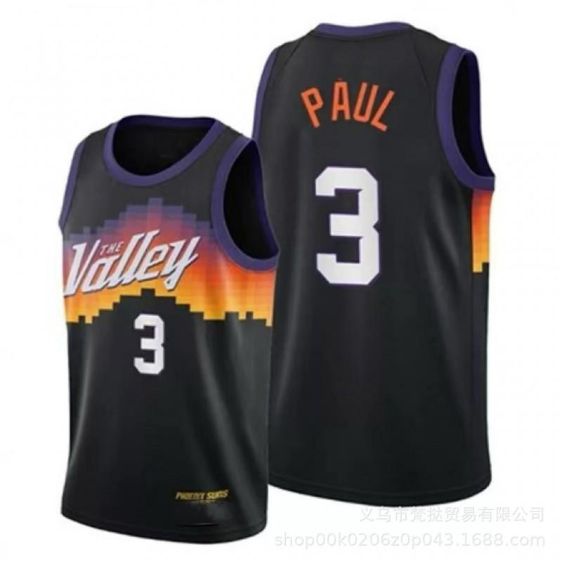 Phoenix Suns NBA Basketball Jersey Durant 35 Booker 1 Paul 3 Season Cotton V-Neck Sleeveless Sportswear
