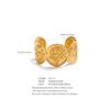 Eetit 60mm Waterproof Stainless Steel Metal Flower Shape Cuff Bracelet Bangle Golden Texture Open Fashion Jewelry