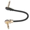 Guitar Patch Cable 5.9in Right Angle Noise Reduction Anti Jamming Flat End Effect Pedal Cable