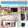 IP CCTV Camera Dual Lens Fhd Indoor Home Security Surveillance Camera Two Way Audio Wireless Baby Monitor  PTZ Security Camera