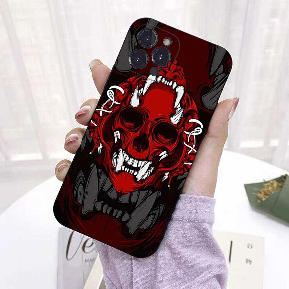 Samurai Oni Mask Phone Case For IPhone 16 15 14 11 12 13 Mini Pro XS Max Cover 6 7 8 Plus X Funda Shell