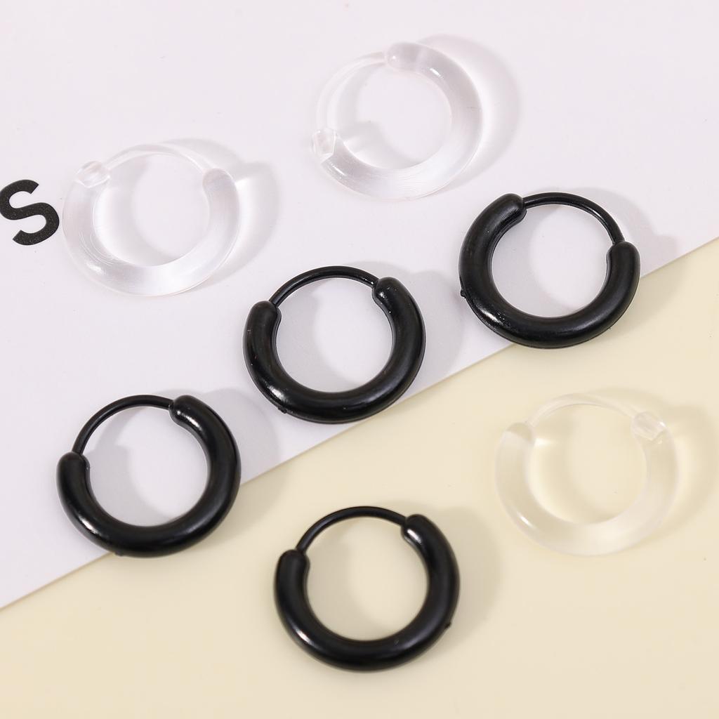 10/20 Stück Unsichtbare Harz Klare Ohrbügel Ohrringe Verhindern Allergie Transparenter Bioplast Knorpel Helix Ohrring Piercing Schmuck