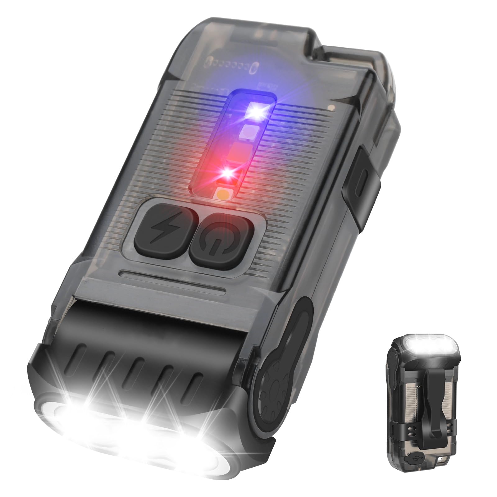 

DAI NING Mini Powerful 1200 Lumens High IP67 Magnetic Suction Adjustable Lighting 10 and Blue Pocket Light for and Power Great Day Gift Flashlight,