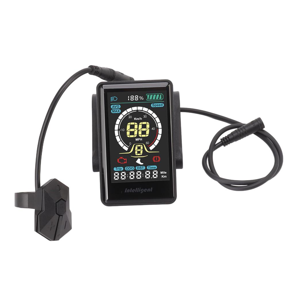 Electric Bike LCD Display Colorful Universal Waterproof Interface Conversion Meter for Cycling 24V 36V 48V 52V