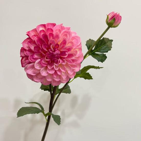 Artificial Chrysanthemum Ball Flowers with 1 Head Bloom And 1 Bud Fake Mums Hydrangea Bouquet for DIY Bridal Wedding Bouquet Home Garden Party Office