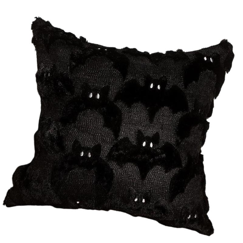 Cadılar Bayramı Şeffaf Yastık Kılıfı Minder Kılıfı Yarasa Hayalet Tasarımları Ev Dekorasyonu Yumuşak Peluş Malzemeler J0MC