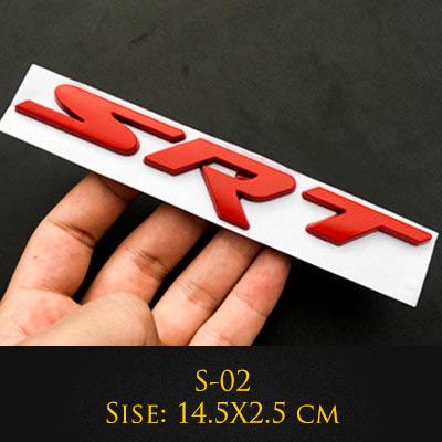 Metal 3D Car Rear Trunk Stickers For Charger Srt Emblem Badge Sxt Challenger Durango Viper Caliber Grill Emblem Badge Decoration
