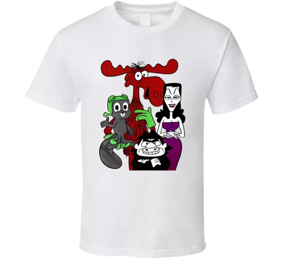 Rocky Bullwinkle Boris Natasha Cartoon T Shirt S