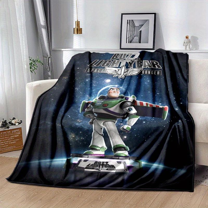 1pc Buzz Lightyear Printing Blanket - Soft, All-Season Throw for Office Blanket, | Personalized Gift with Adorable Cartoon Design
