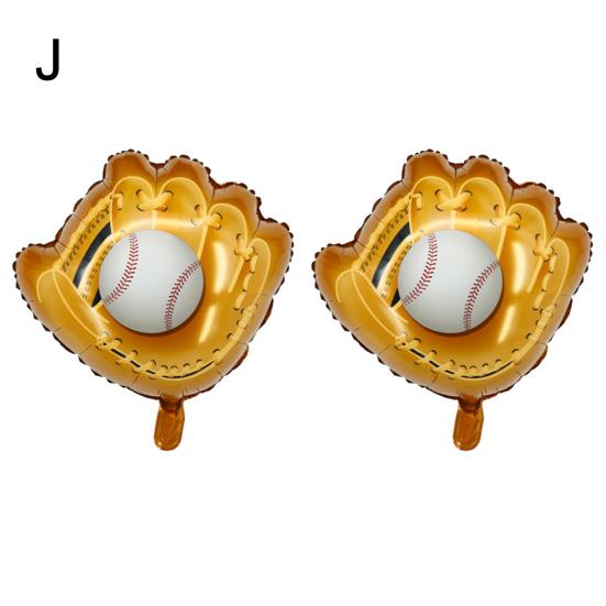 2Pcs Festival Balloons Inflatable Lightweight Multiple Ball Patterns Multi-style Reusable Decoration Aluminum Sports Themed Happy Festival Balloons