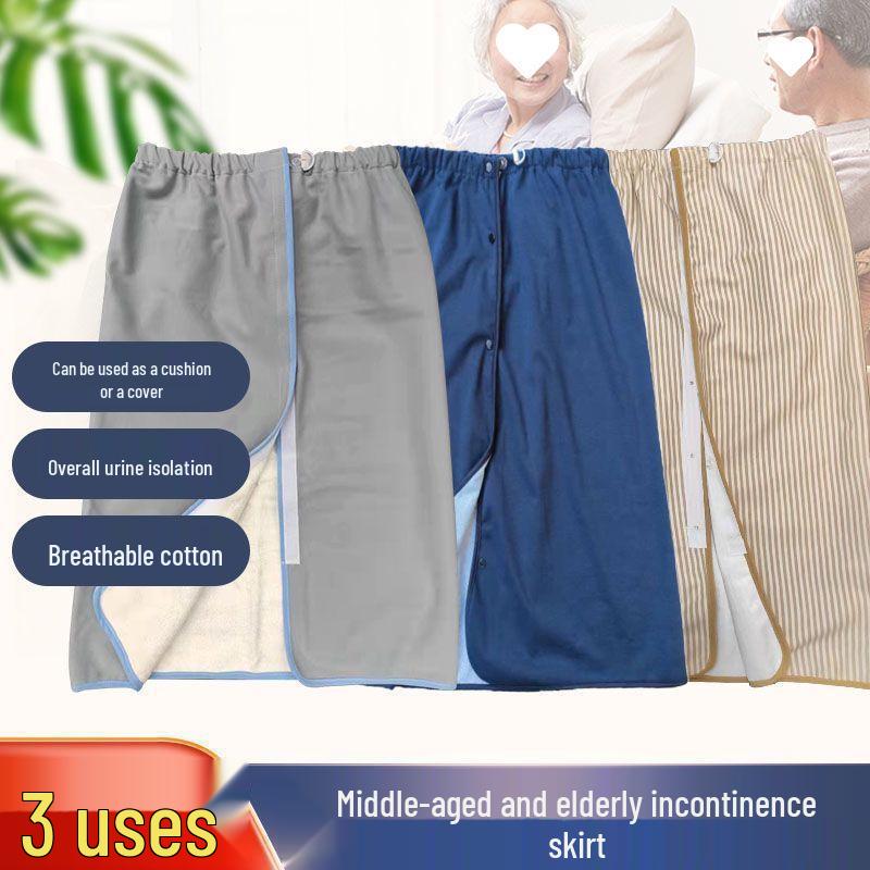 

Водонепроникна, герметична спідниця для догляду за літніми людьми або лежачими хворими при нетриманні - Багаторазовий захист для дорослих та під час менструації. 2XL 150-170 Jin