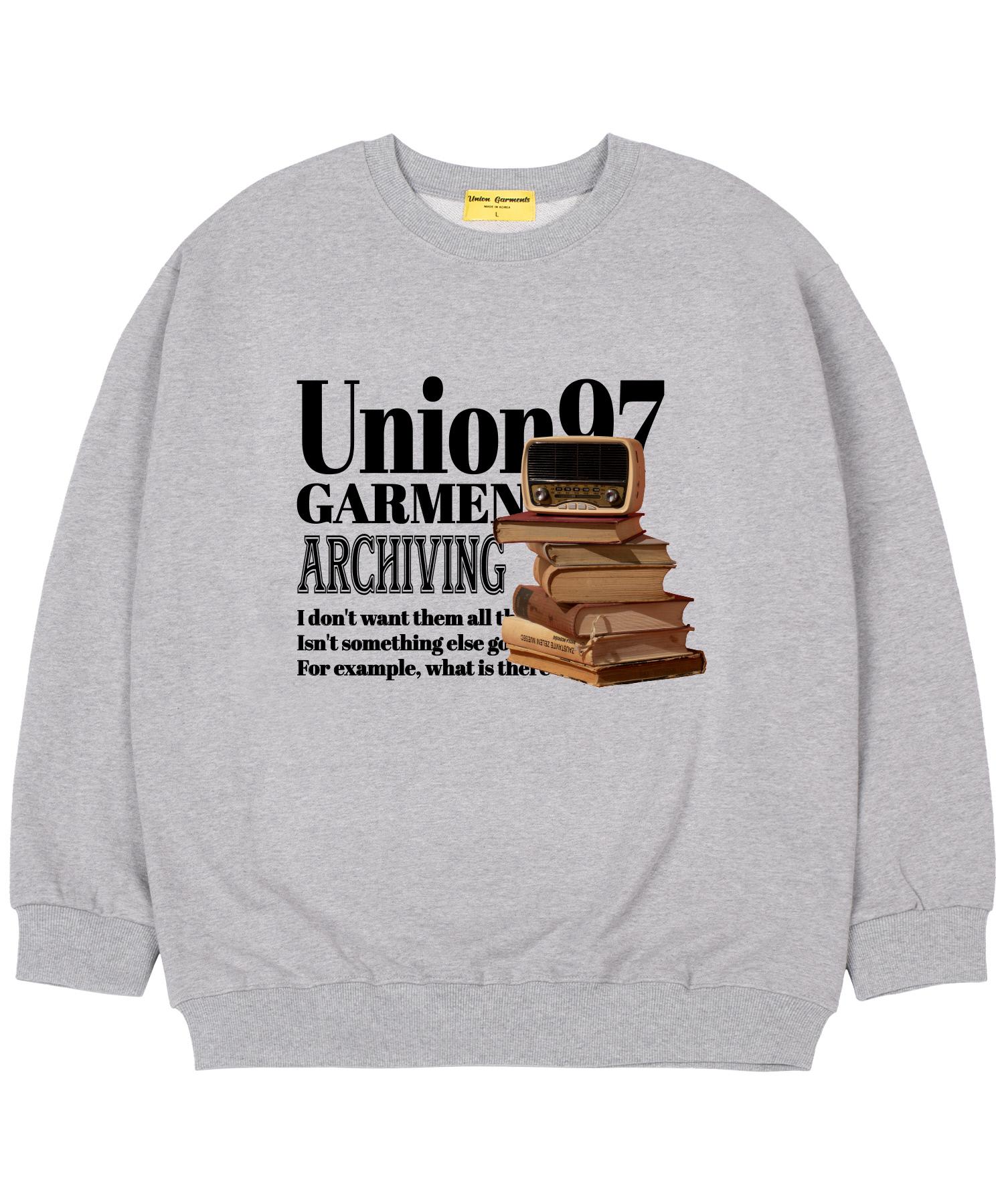 Union Garments [На флисе] 97 Радио Оверсайз Свитшот Серый M