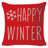New Christmas Linen Pillow Cover Simple Sofa Pillow Home Printed Cushion Cover