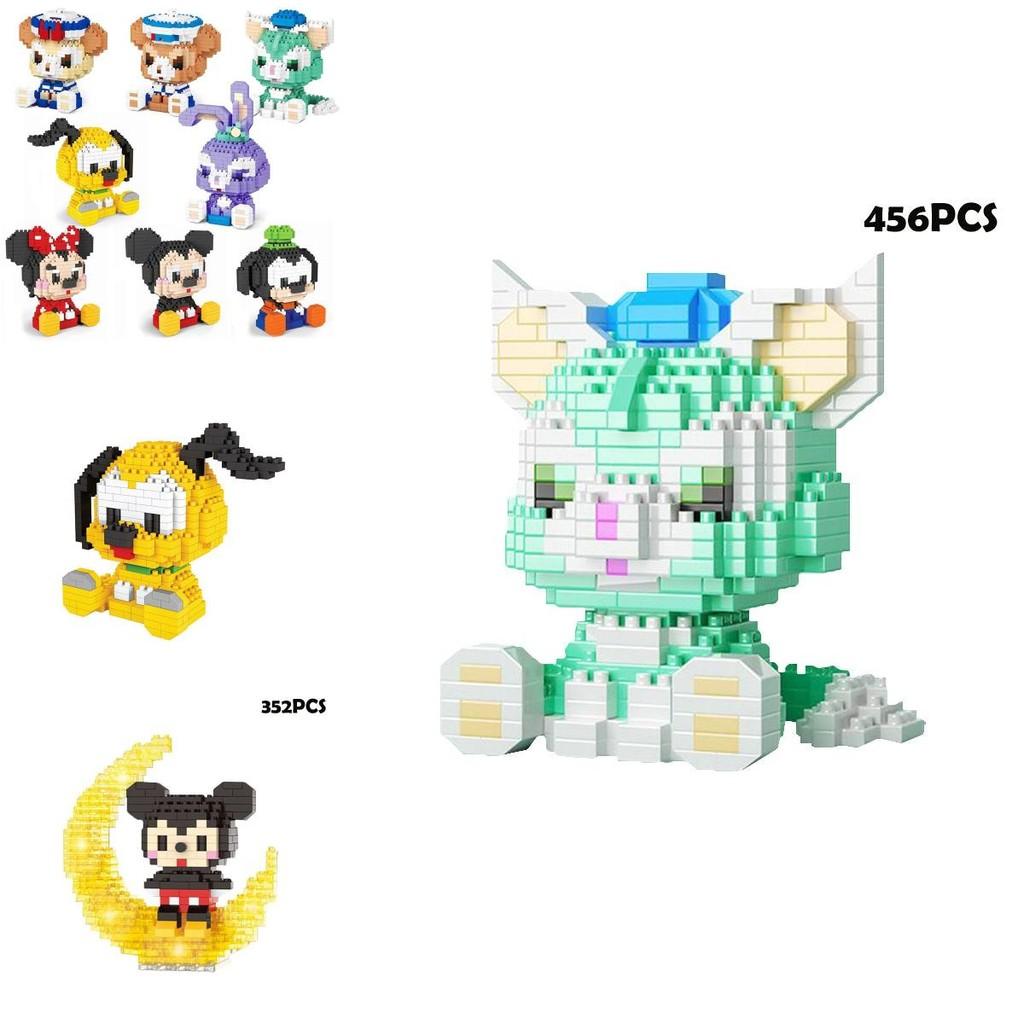 Disney Mickey Minnie Goofy Cartoon Building Blocks For Kids' Intelligence Development