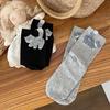 1Pair Cartoon Cat Ladies Cotton Socks Breathable And Comfortable Socks For All Seasons