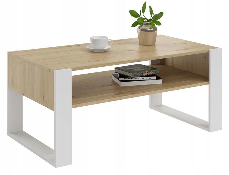 Kaja Artisan Coffee Table - White Loft Retro